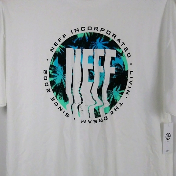 Neff Living the dream white T-shirt men size 3XL NWT - Picture 3 of 4